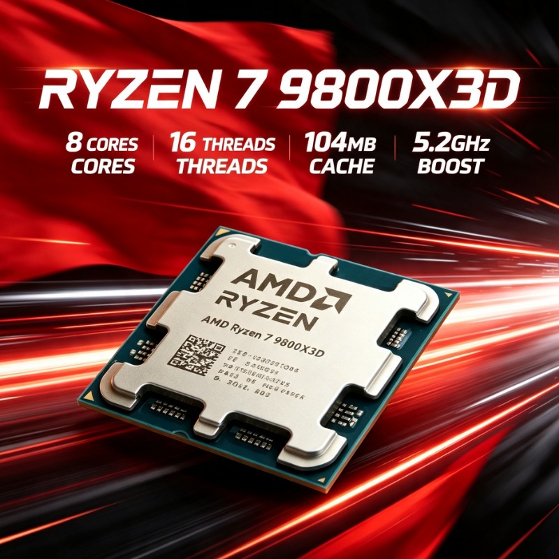 Cpu Fan - Gaming Processor R7 9800X3D X3D V-Cache