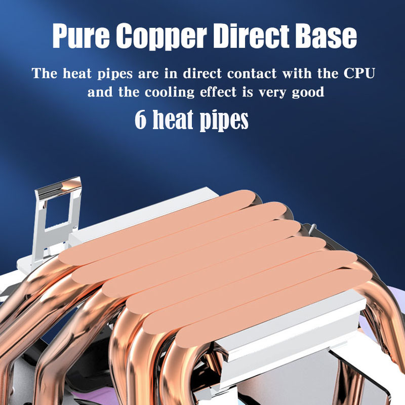 6 Heat Pipe CPU Cooler 4Pin PW - đánh giá và giá Air Cooler Cpu