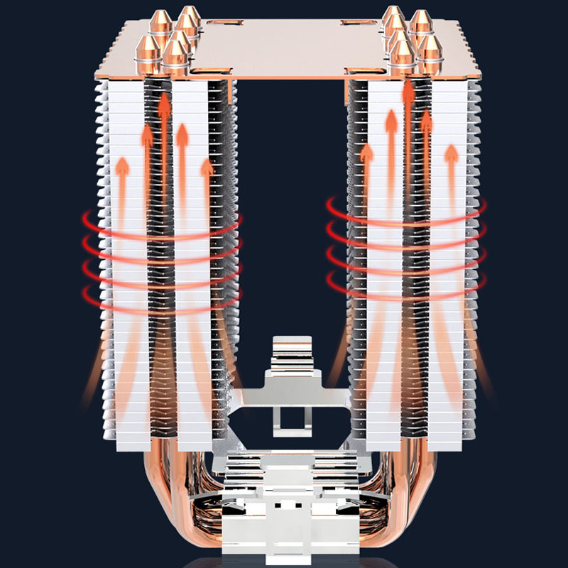 6 Heat Pipe CPU Cooler 4Pin PW - đánh giá và giá Air Cooler Cpu